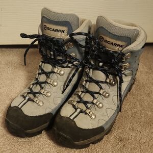 Scarpa Blue and Gray Outdoor Boots